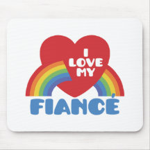 I Love My Fiance Mouse Pad