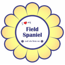 I Love My Field Spaniel (Female Dog) Acrylic Cut Outs