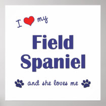 I Love My Field Spaniel (Female Dog) Print