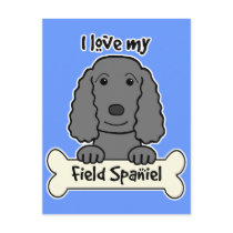 I Love My Field Spaniel Post Cards