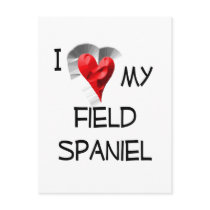 I Love My Field Spaniel Post Cards