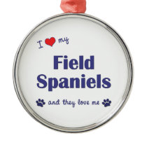 I Love My Field Spaniels (Multiple Dogs) Christmas Ornaments
