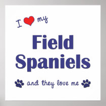 I Love My Field Spaniels (Multiple Dogs) Print