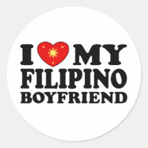 I Love My Filipino Boyfriend Stickers