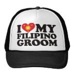 I Love My Filipino Groom Mesh Hats