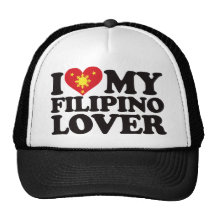 I Love My Filipino Lover Mesh Hat