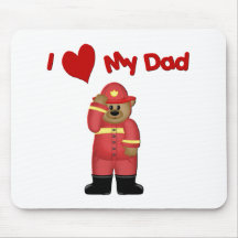 I Love My Fireman Dad Mousepad