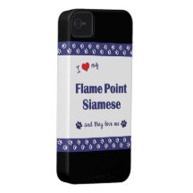 I Love My Flame Point Siamese (Multiple Cats) iPhone 4 Case-Mate Case