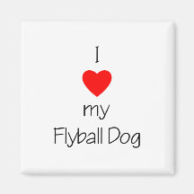 I Love My Flyball Dog Magnet