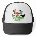 I Love My Garden Birds hats