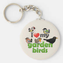 I Love My Garden Birds Keychains