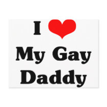 I love my gay daddy postcard