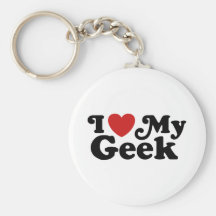 I Love My Geek Key Chain