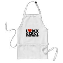 I Love My Geeky Boyfriend Apron