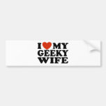 I Love My Geeky Wife Bumper Sticker