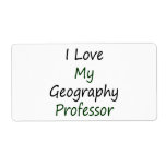 I Love My Geography Professor Custom Shipping Labels
