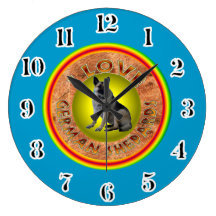I Love my German Shepard Clock.