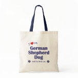 I Love My German Shepherd (Male Dog) bags