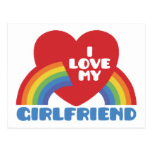 I Love My Girlfriend Post Card