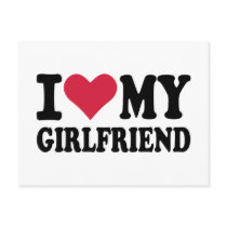 I love my girlfriend post cards