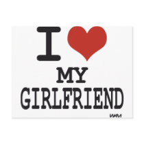 I love my girlfriend postcard