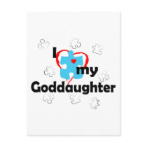 I Love My Goddaughter - Autism Postcard