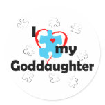 I Love My Goddaughter - Autism stickers