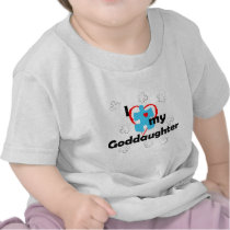 I Love My Goddaughter - Autism T Shirt
