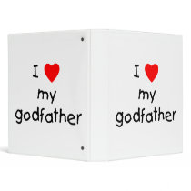 I Love My Godfather 3 Ring Binders