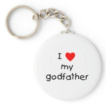 I Love My Godfather Key Chain