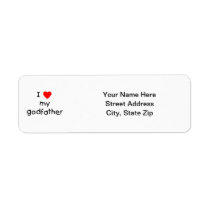 I Love My Godfather Return Address Label