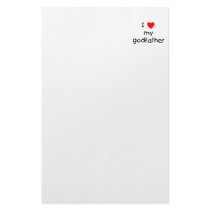 I Love My Godfather Stationery Design