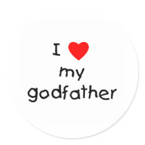 I Love My Godfather Sticker