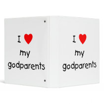 I Love My Godparents Vinyl Binder