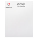 I Love My Godparents letterhead