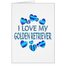 I Love My Golden Retriever Card