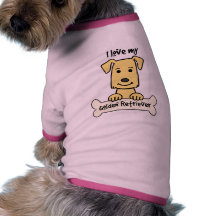I Love My Golden Retriever Doggie T Shirt