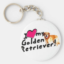 I love my Golden Retriever! Key Chains