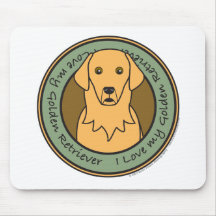 I Love My Golden Retriever Mousepads