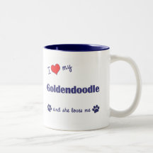 I Love My Goldendoodle (Female Dog) Coffee Mugs