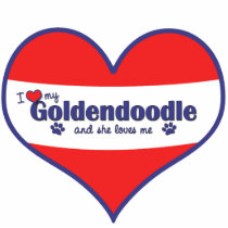 I Love My Goldendoodle (Female Dog) Cut Outs