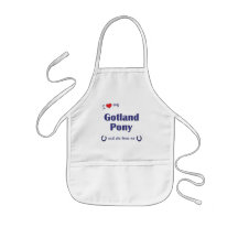 I Love My Gotland Pony (Female Pony) Apron