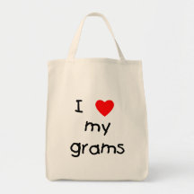 I love my grams canvas bags