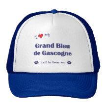 I Love My Grand Bleu de Gascogne (Male Dog) Trucker Hats