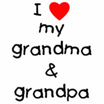 I love my grandma & grandpa photo cutouts
