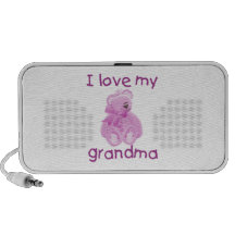 I Love My Grandma (pink bear) PC Speakers