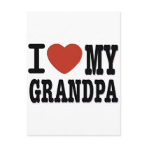 I LOVE MY GRANDPA POST CARD