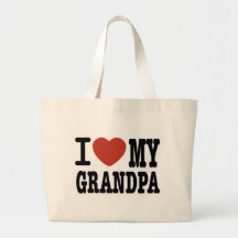 I LOVE MY GRANDPA TOTE BAGS