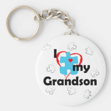 I Love My Grandson - Autism Key Chain