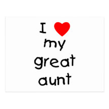 I Love My Great Aunt Post Cards